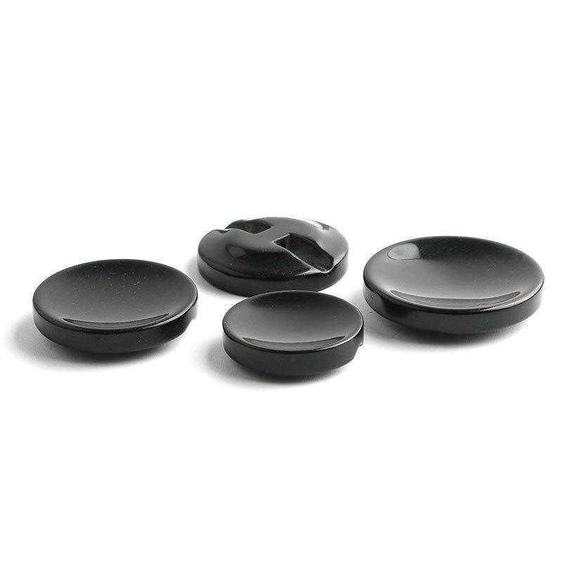 Schwarze Runde Harz Matte Knöpfe Trenchcoat Anzugshose Knöpfe Wollmantelknöpfe