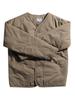 Men's Winter Japanese Retro Collarless Quilted Cotton Jacket for Outdoor Sports