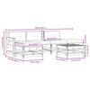 VidaXL Salon de Jardin avec Coussins 6 pcs, Canapés avec Dossier et Accoudoir, Ensemble de Meubles avec Table Basse Patio 3185911