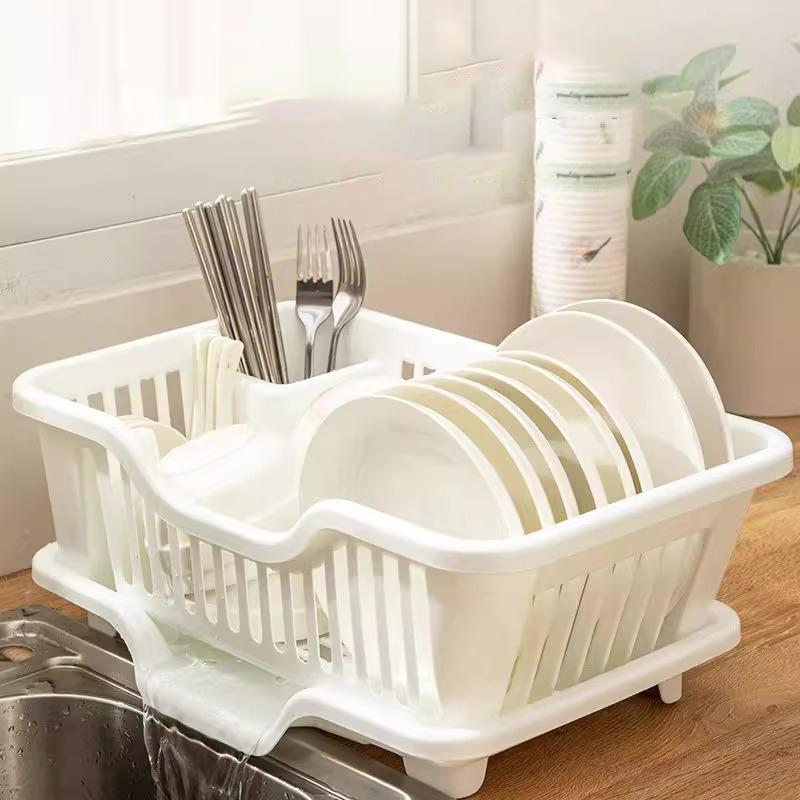 Kitchen Drainage Rack Drainer Board Countertop Utensils Plates Chopsticks Bowls Spoons Storage Dish Drying Rack