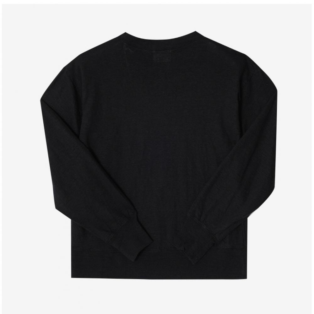 ISabelle Marant TS0005fa A1n10e 01bk Klowia Clovia Linen Women S Long Sleeve Tee