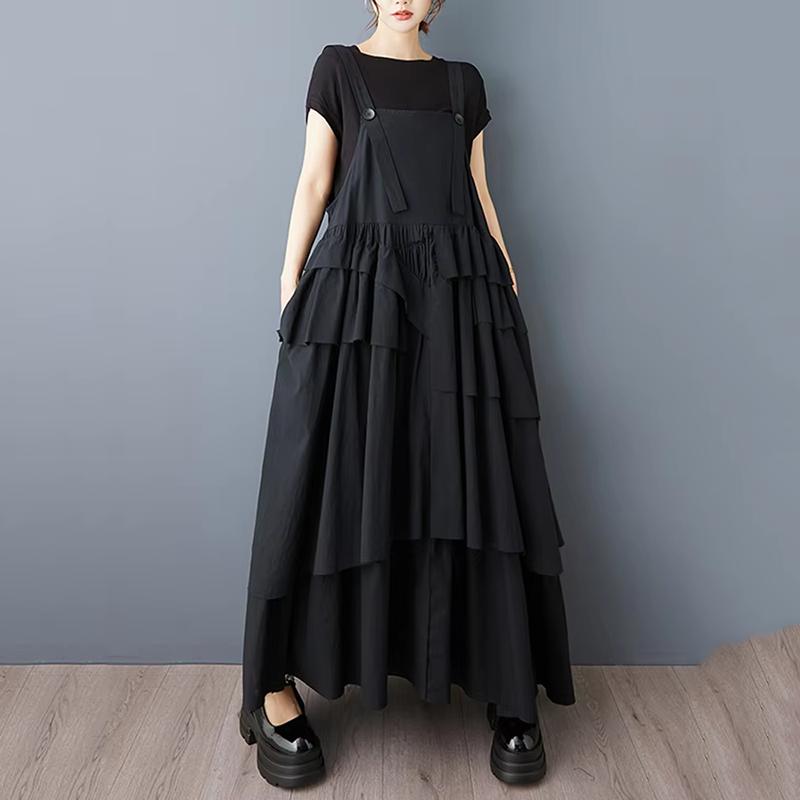 Xitao Asymmetric Patchwork Contrast Color Dress  GYX1588