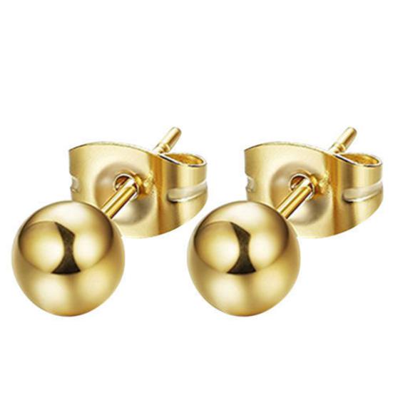 Fashion Unisex Silver Plated Ball Ear Stud Earrings Piercing Party Jewelry Gift