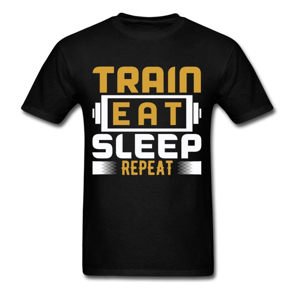 Train Eat Sleep Repeat Gym shirt Inspirational Quote Tshirt motivational T-Shirt M