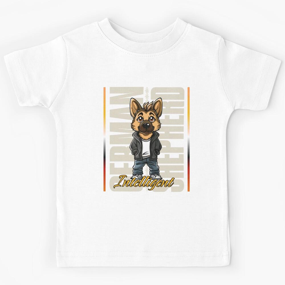German Shepherd Intelligent Kids T-Shirt 100