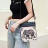 Kleine Tasche Damen Umhängetasche Canvas-Tasche Gewebte süße vielseitige Umhängetasche Handytasche Miao kleine Umhängetasche