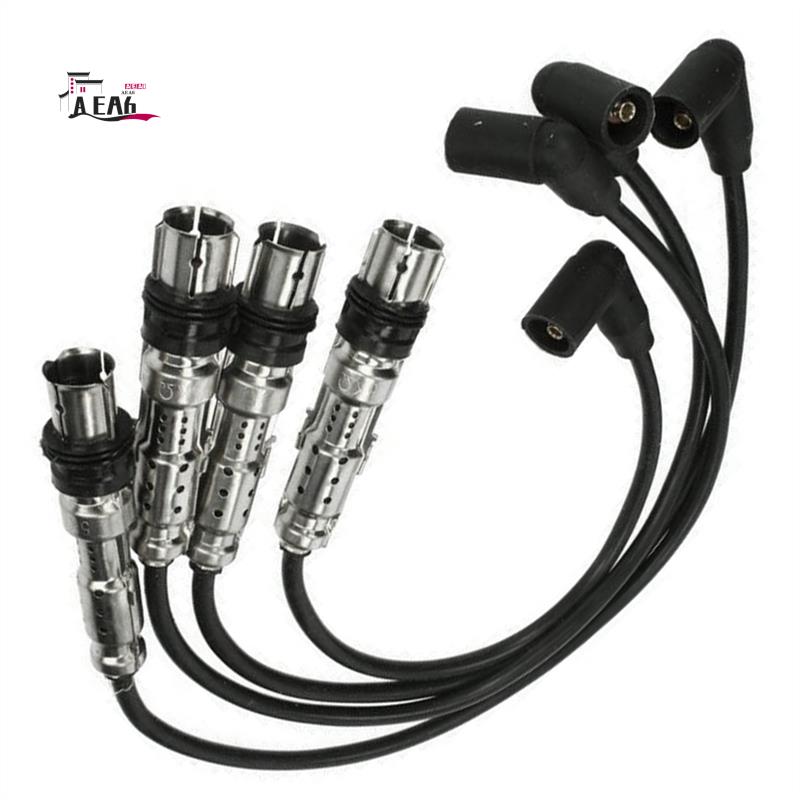 AEA6-4Pcs 03F905409C 8Mm Ignition For VW Golf Beetle Touran Polo Skoda Yedi Octavia 1.2T Pressure Damping Ignition Line Cable чёрный