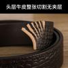 Belt Men'S Leather Automatic Buckle Middle-Aged And Young People'S First-Layer Cowhide Business Casual Pants Belt Simple Alligator Pattern