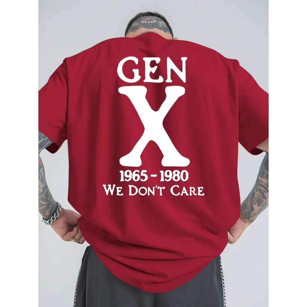 New Summer Men's Fashion T-shirt  Personalized Letter Pattern Printed Men's T-shirt Top