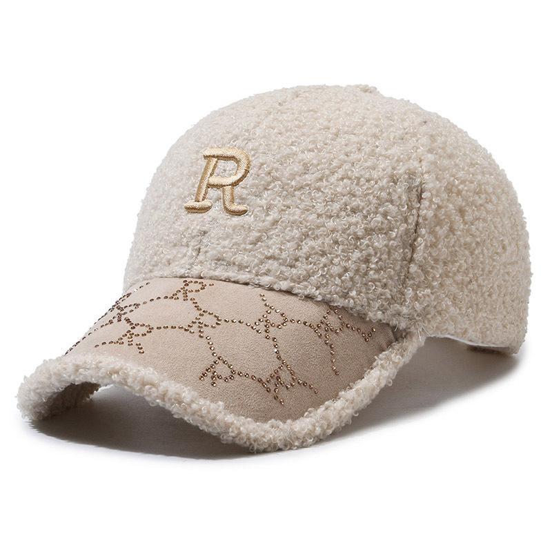 Peaked Cap Women's Autumn and Winter Embroidery Letter Polished Baseball Cap