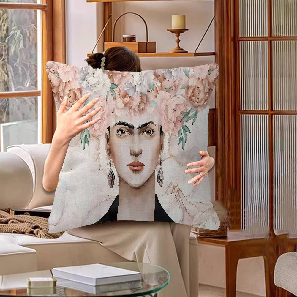 Art Frida Cushion Cover Inches Farmhouse Decor Home Throw Pillow Covers for Couch Decorations
