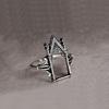 Living Mouth Rings Men's European and Beautiful Gothic Castle Shape Novel Rings