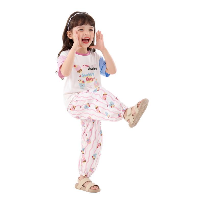 Dudu Home Kids' Summer Cotton T-shirt & Pants Set