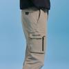 CHALLENGER Men'S Nylon Spandex Out-Pocket Cargo Jogger Pants Beige