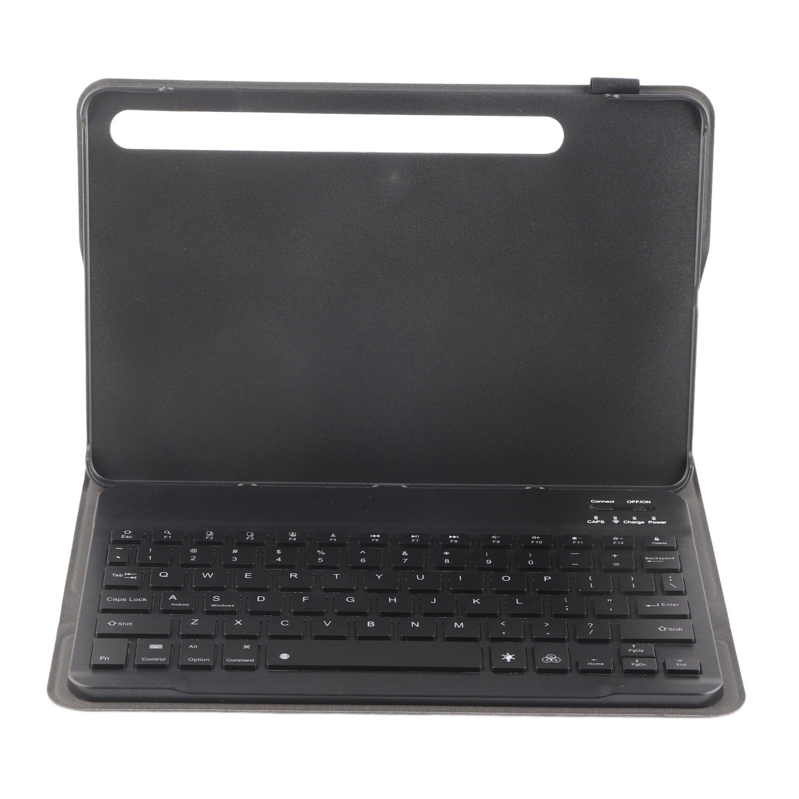 

Bluetooth-клавиатура с чехлом для SamsungGalaxy Tab S7 11in T870 T87 кожаный чехол-подставка чёрный