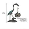 Chinese Style Incense Burner Zinc Alloy Red-crowned Crane Incense Holder Beautiful Design Accessories Incense Burning Gifts