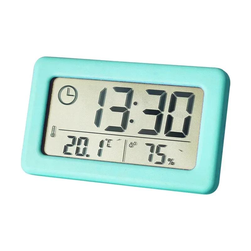 Mini Digital Clock with Temperature and Display 12/24 Hours Can Be Placed On the Wall for Office Desk Home Decoration Clock