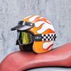 Retro Halb-Open Motorradhelm Cross-Country Motorradzubehör Motorradhelm 3/4 Retro-Helm im Winter