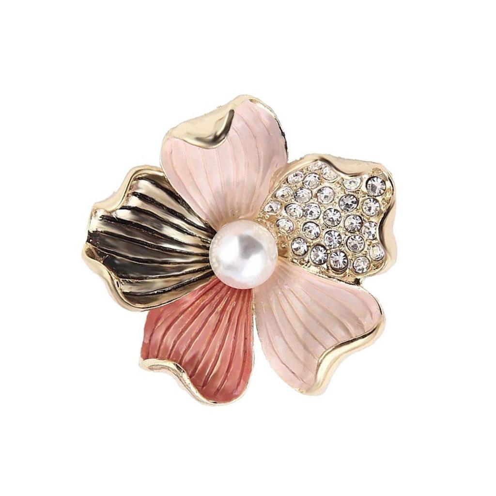 Flower Enamel Adornment Formal Event Jewelry Handmade Flower Clothing Jewelry Alloy Texture for Various Occasion