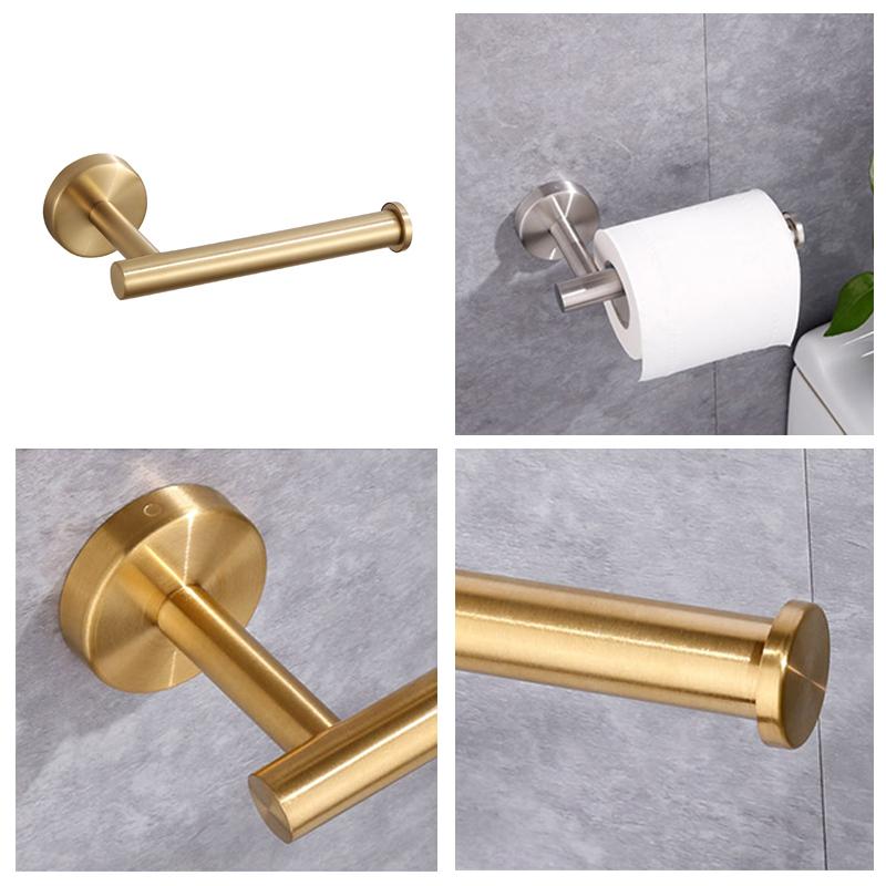 NEW Toilet Paper Holder, Bathroom Toilet Wall Mounted Paper Roll Holder, Durable Stainless Steel, Modern Style