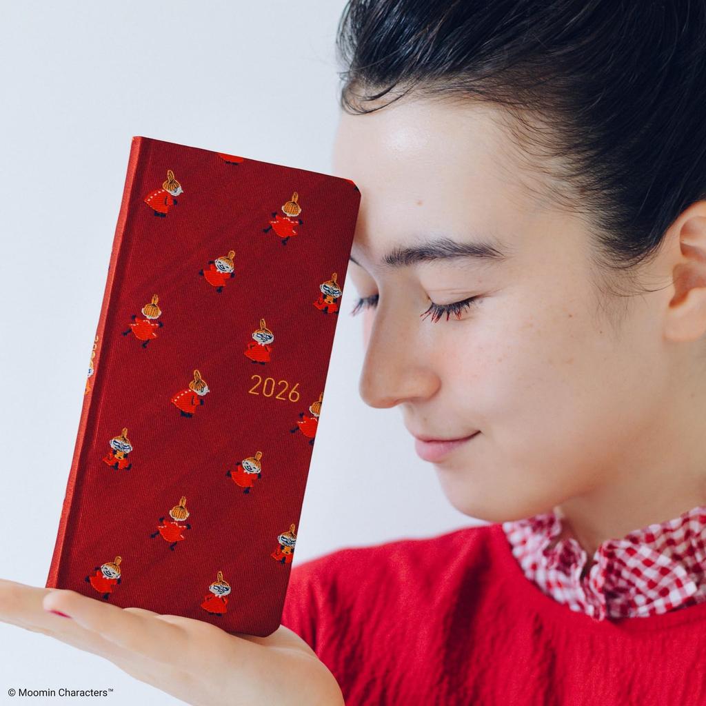 Hobonichi Techo 2026 Weeks My April Start Weekly Slim Vertical Moomin/Little Lots! Planner, Left,