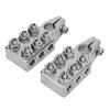 2 Stück 12-fach Batteriepolklemmen Verteilerblock Sammelschiene 8AWG bis 4/0(XL) AWG für SAE DIN EN Konischer Pol