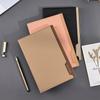 (Free Logo Engraving) A5 Simple Student Notebook, Business Meeting Minutes, Leather Notepad, Diary, 128 Sheets, 256 Pages