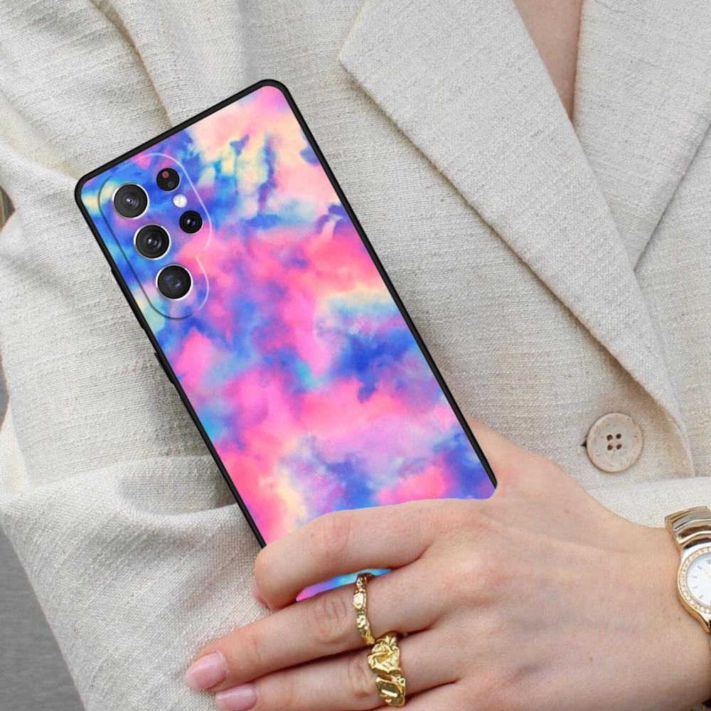 Colorful Tie Dye Rainbow Hippie Art SOFT Cell Phone Case for Samsung Galaxy S26 Ultra S25 S24 S23 S22 S21 S20 Note10 Cover