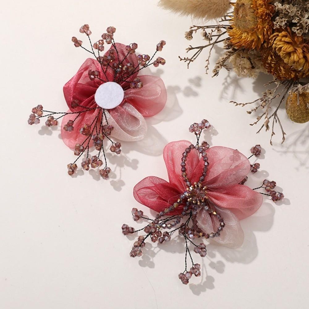 Sheer Organza DIY Hair Accessory Crystal Bead Hanfu Decoration Hanfu Garment Embellishment