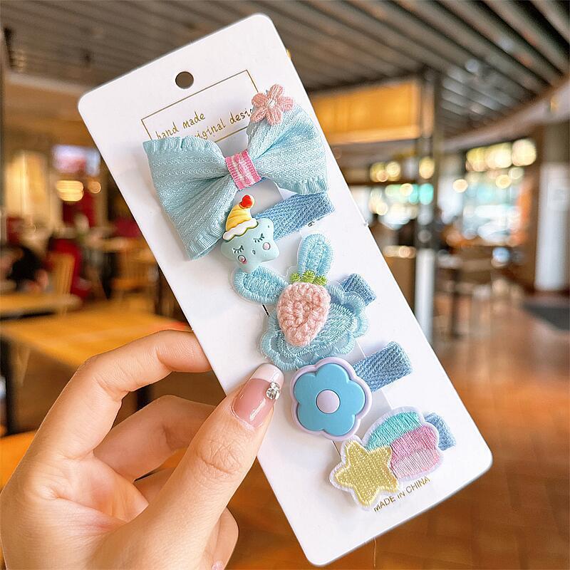 Children'S Hairpin Bag Cloth, Duck Bill Clip Cloth, Bow Root, Princess Hairpin, Cute Little Flower Girl Hair Accessories