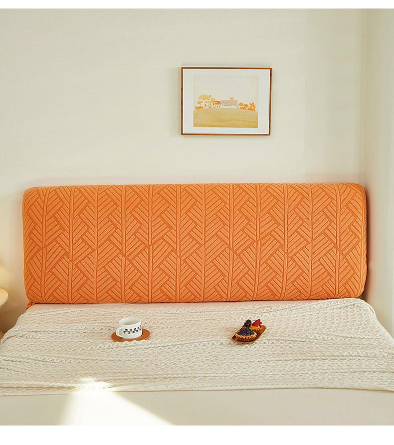 2024 Jacquard Full Headboard Cover, Thick & Solid Color