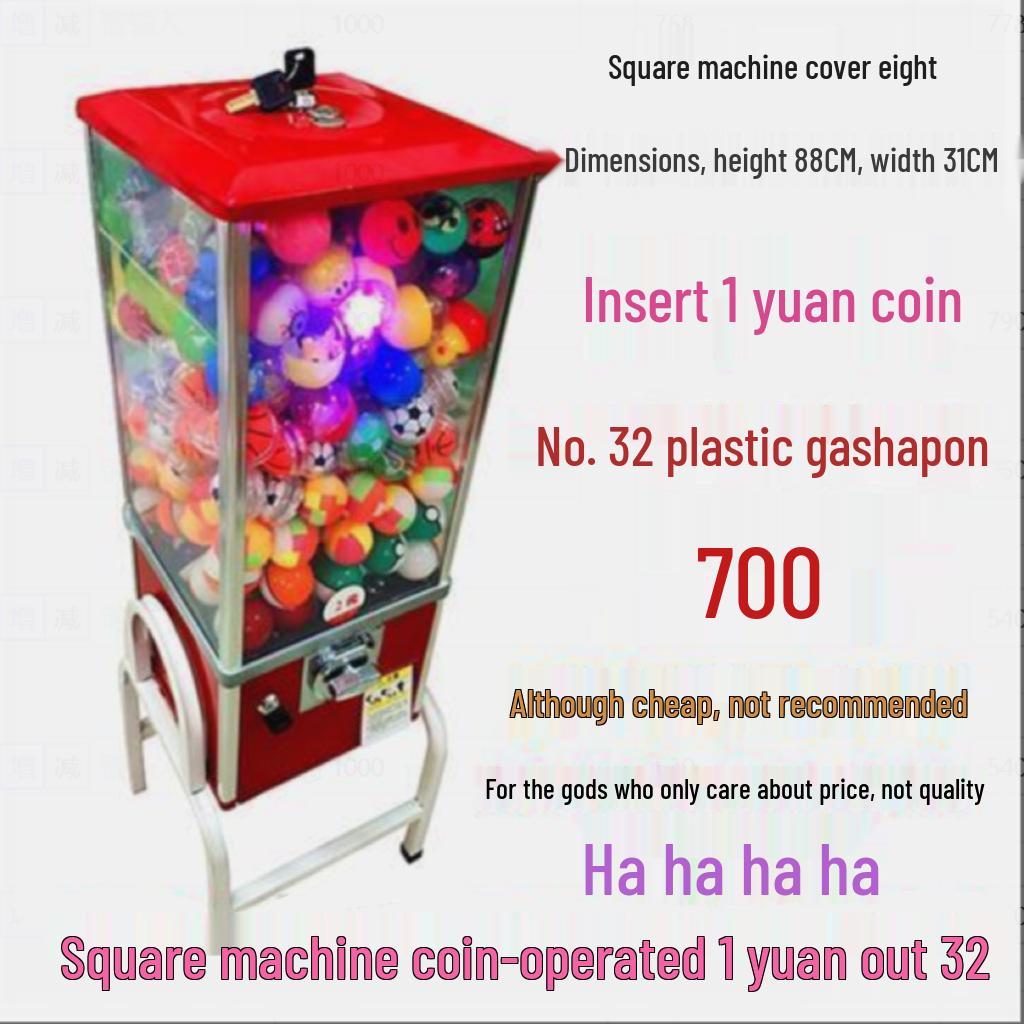 Gashapon Toy Coin-Operated 32mm Bouncy Ball Vending Machine - Amusement Self-Service Unit