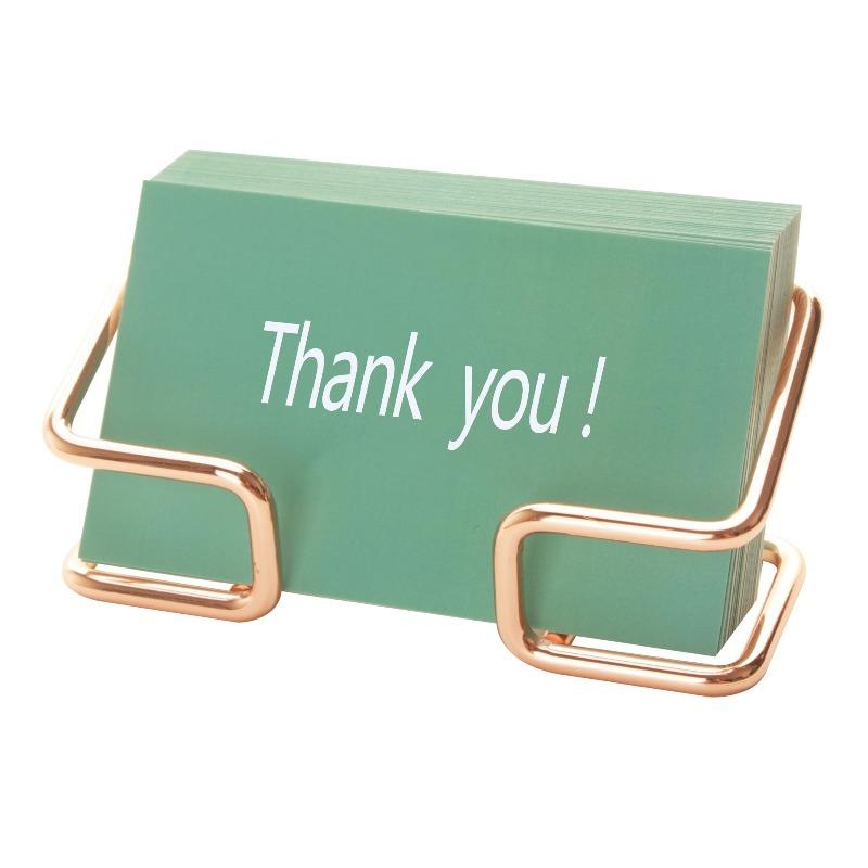 1pc Office Desk Card Holder, Cute Golden Card Storage Box, And Male And Female Office Desk Accessories,stainless Steel Material.