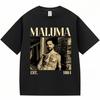 Rapper MALUMA Grafická trička Pánská Hip Hop Vintage Styl Krátký Rukáv Módní Gotické Oversized Bavlněné Tričko Streetwear Pánské