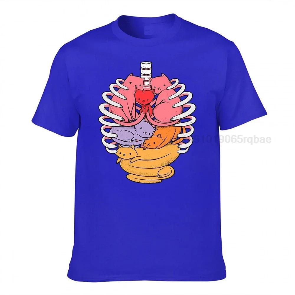 Anatomicat Cat Skeleton Funny T Shirt Anatomia Anatomy Medicine Alien O Neck Male Tshirts Pure Cotton Camisas Cat Print Unisex