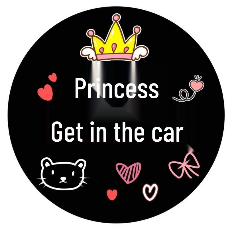 Princess Please Angel Wings Car Door Welcome & Decorative Light - No Wiring Needed