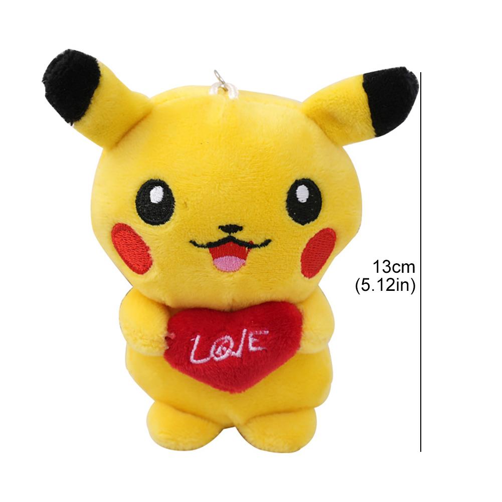 13cm Cute Pokemon Keychain Lovely Bag Backpack Pendant Pikachu Keyrings Gifts