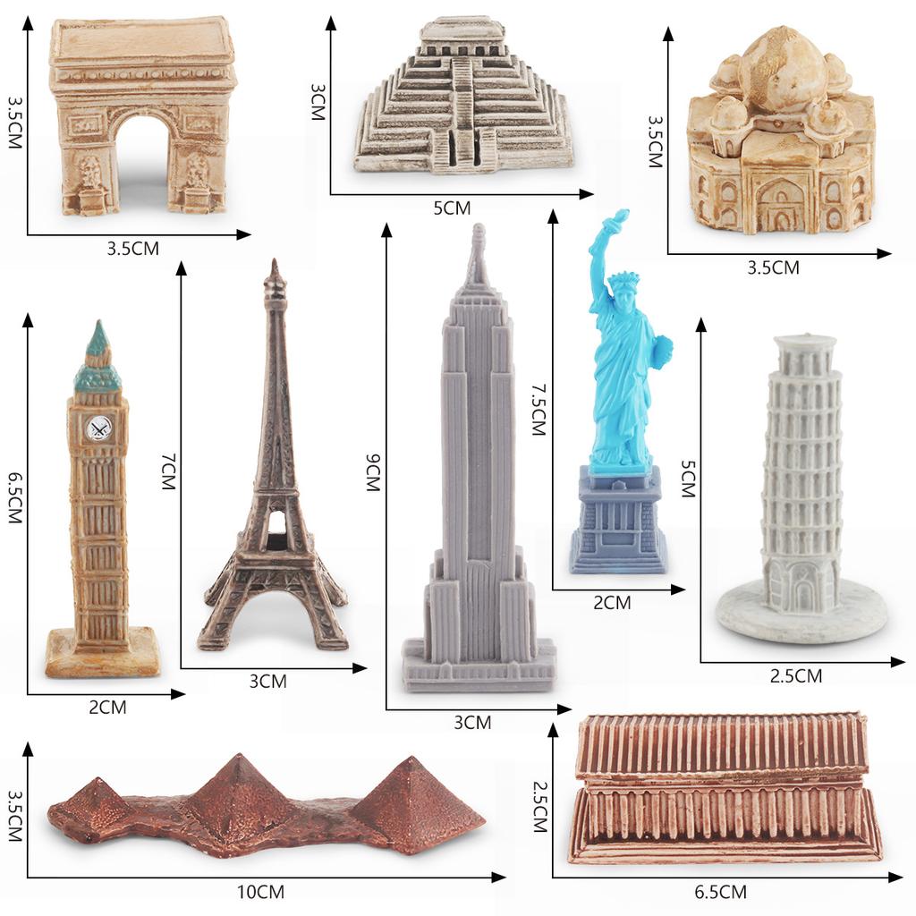 Simulation Building Models Around The World Children'S Educational Cognition Features Landmarks Architectural Ornaments Toys