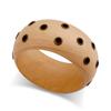 Exaggeration Punk Hip-Hop Round Hole Wood Geometric Wide Bangles Vintage Fashion Bracelet Bangle For Women Men Jewelry