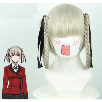 Kakegurui Compulsive Gambler Momobami Kirari Braids Wig Cosplay Costume Heat Resistant Synthetic Hair Women Cosplay Anime Wigs
