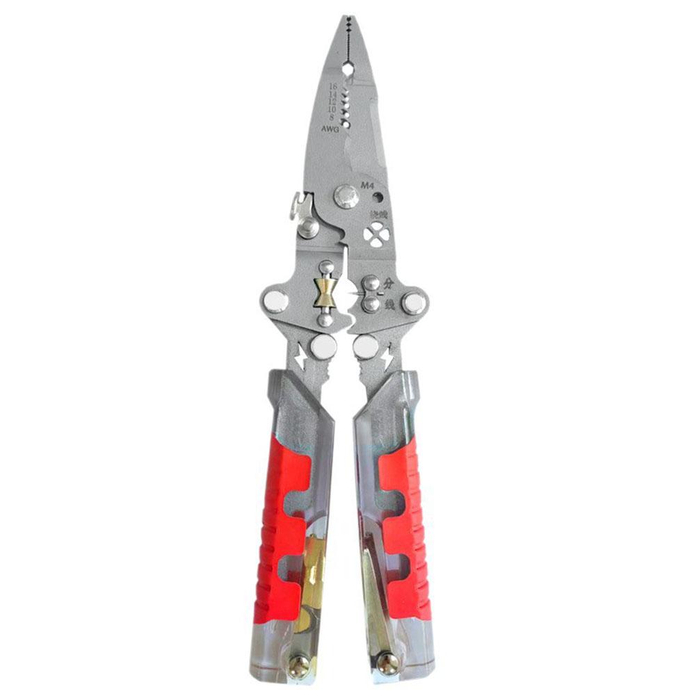 Multifunction Foldable Electrician Pliers Wire Stripper Cutter Crimper & Voltage Tester Wire Stripping Pliers For Electricians