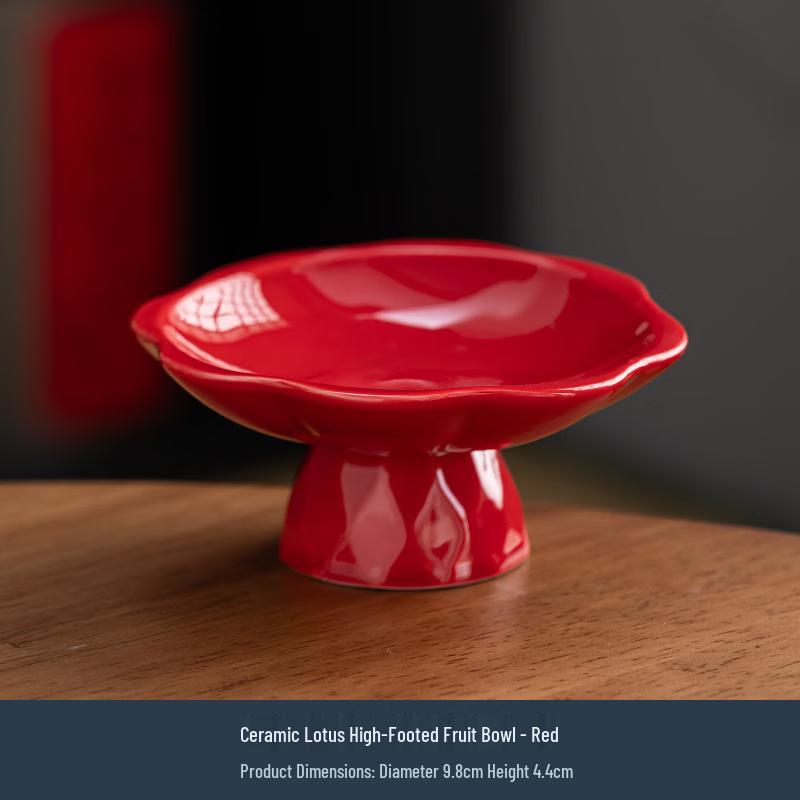 Ceramic Lotus Tea Snack Plate