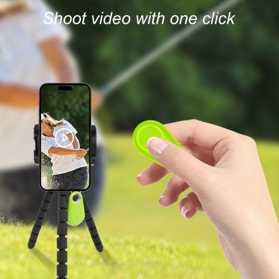 Golf Phone Holder with Bluetooth-compatible Remote Control 360 Degrees Retractable Silicone Leg Tripod Live Streaming Cell Phone Stand Bracket