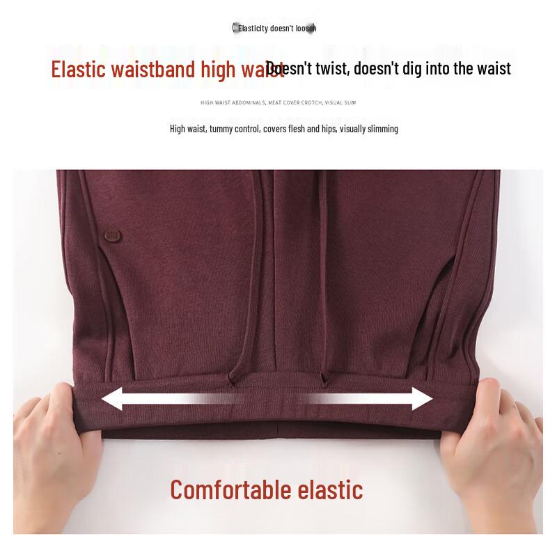 JEANSWEST Women's High-Waist Combed Cotton Casual Flare Pants