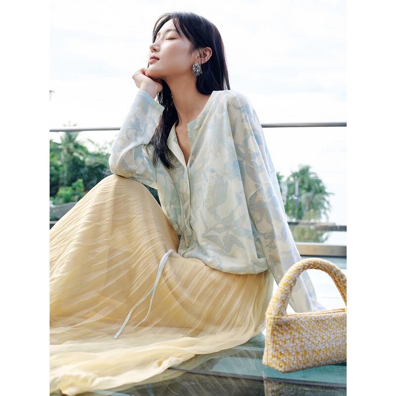 Anna Kou 2025 Sommer Elegante Lilie Langarm Strickjacke