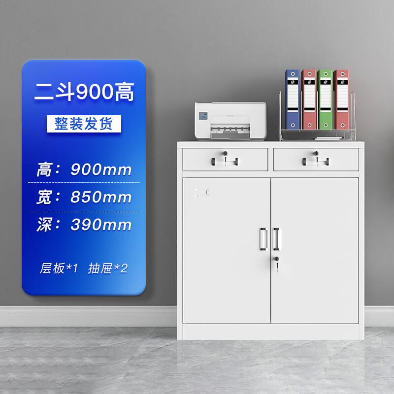 Plastic Two-Drawer Locking Storage Cabinet