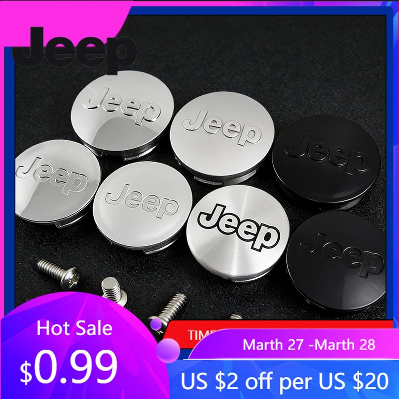 Dla Jeep 4 szt. 63 MM/55 MM Metalowa Osłona Piasty Koła Samochodowego Osłona Środka Koła Dla Jeep Renegade Wagoneer Avenger Recon Wrangler JK Gla