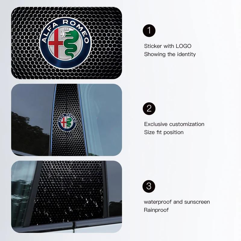 Car Stickers For Alfa Romeo Car Stickers B-Pillar Center Column Decoration Cover Decals Auto Accessorie For Alfa Romeo 4C 159 16