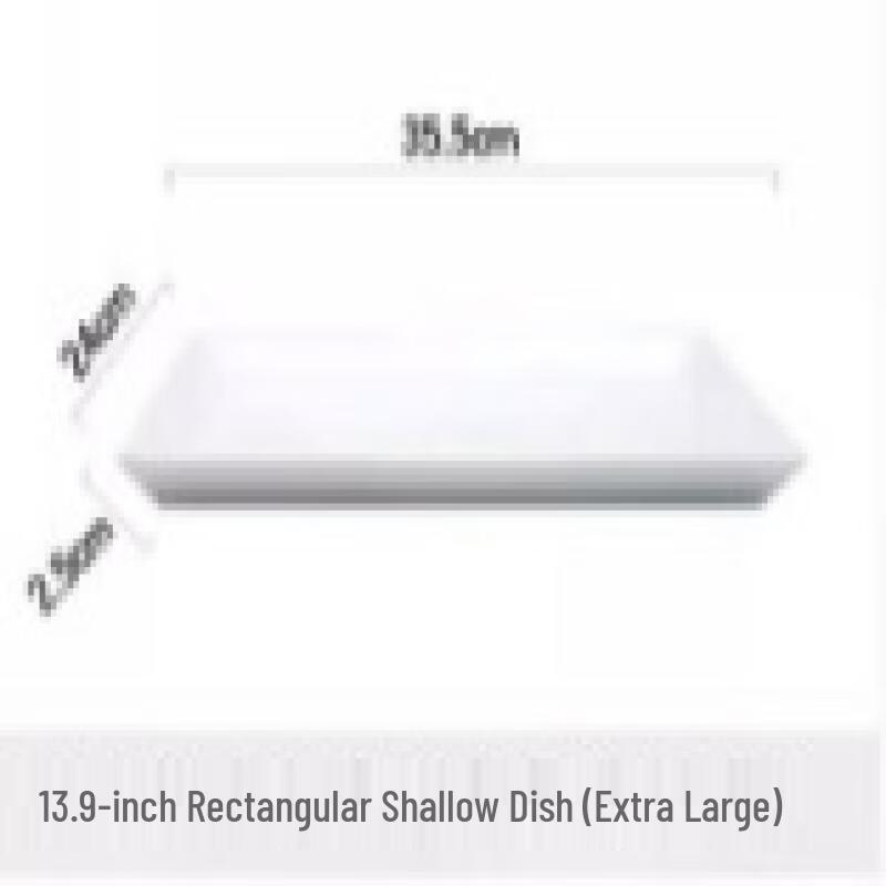 Ru Han Minimalist Rectangular Ceramic Dinner Plate