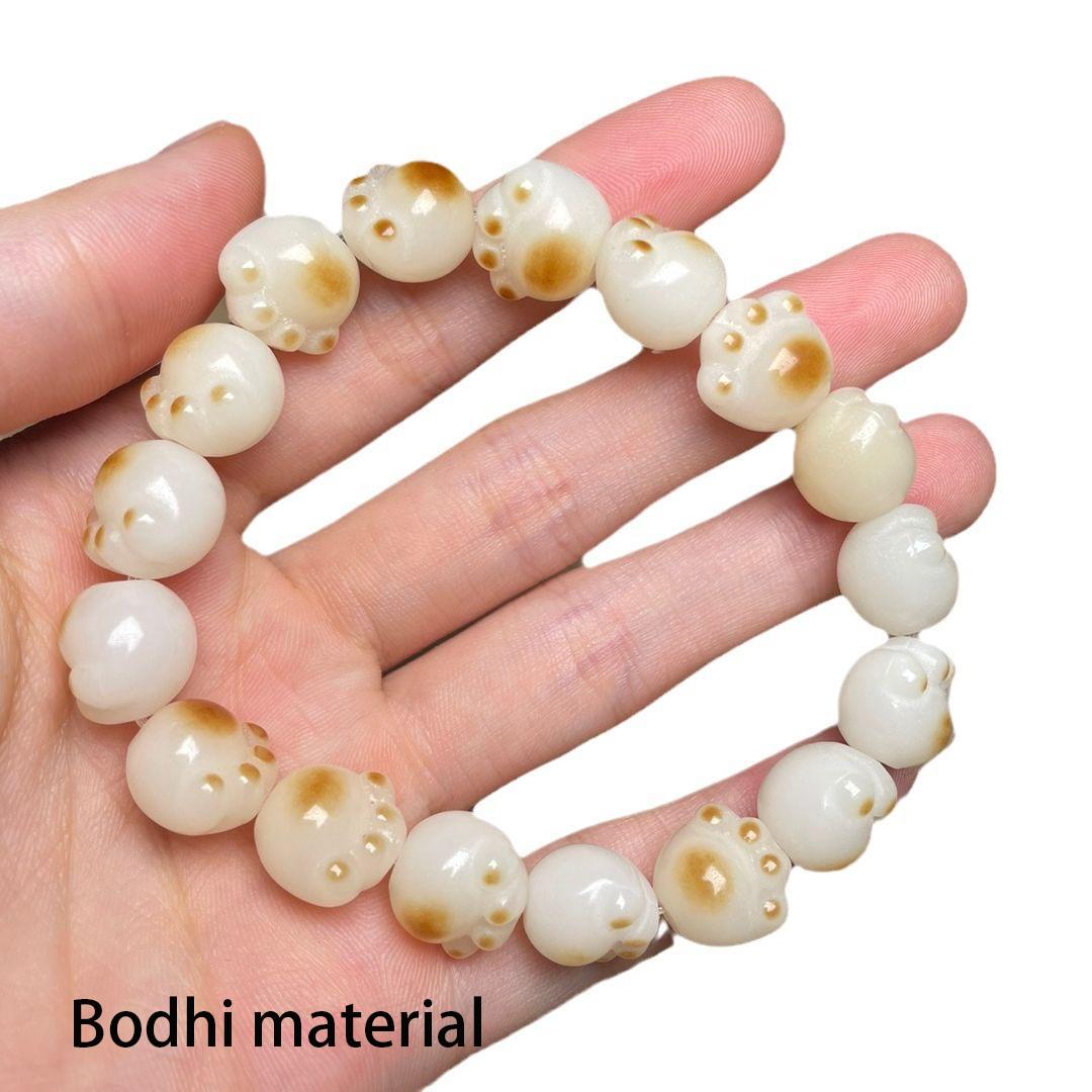 

Натуральный браслет Bodhi в виде кошачьей лапы для женщин и девочек, подарок на день рождения, милая бусина, счастливый эмоционально стабильный браслет